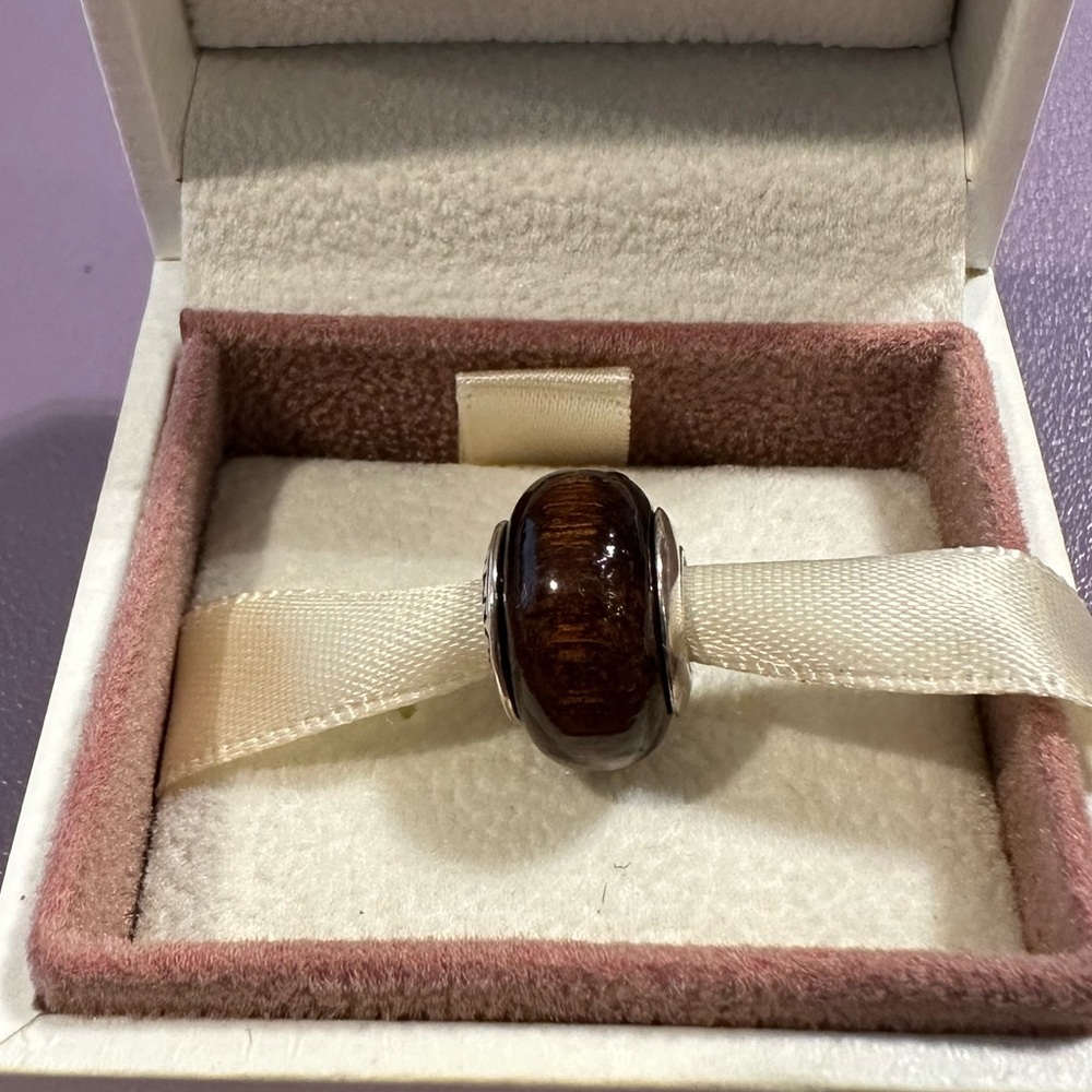 Authentic Pandora Acapu Wood Charm Retired Acapu Wood Bead - 790701
